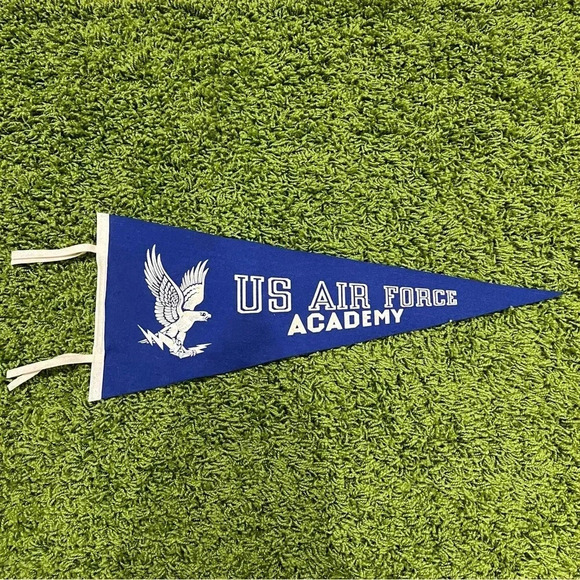Vintage Wool Felt US Air Force Academy University College Pennant 12x30 - Picture 1 of 6